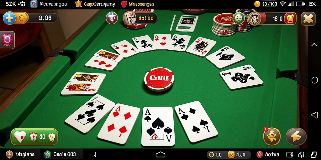 Tangkapan layar gameplay 5ZK menampilkan keseruan permainan Gaple.