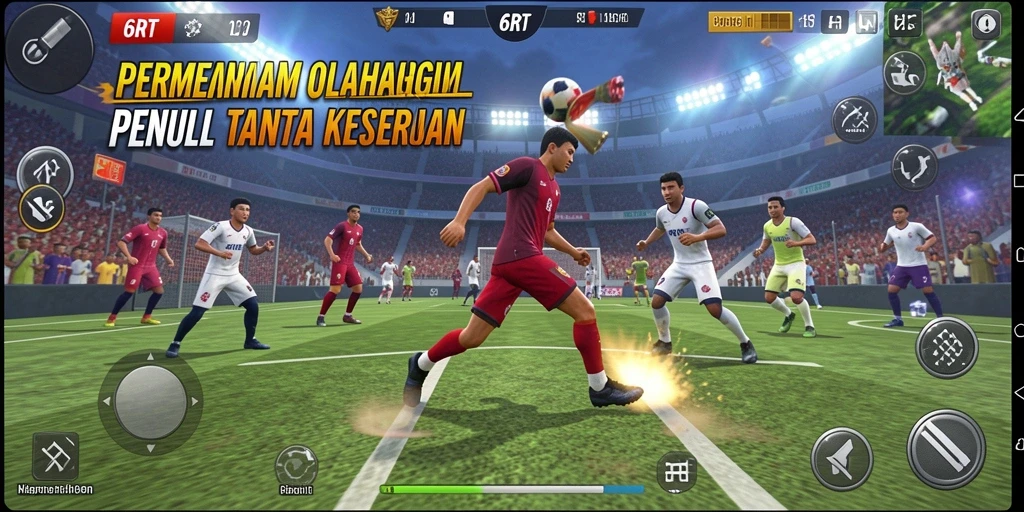 Tampilan seru dari gameplay olahraga di 6RT.