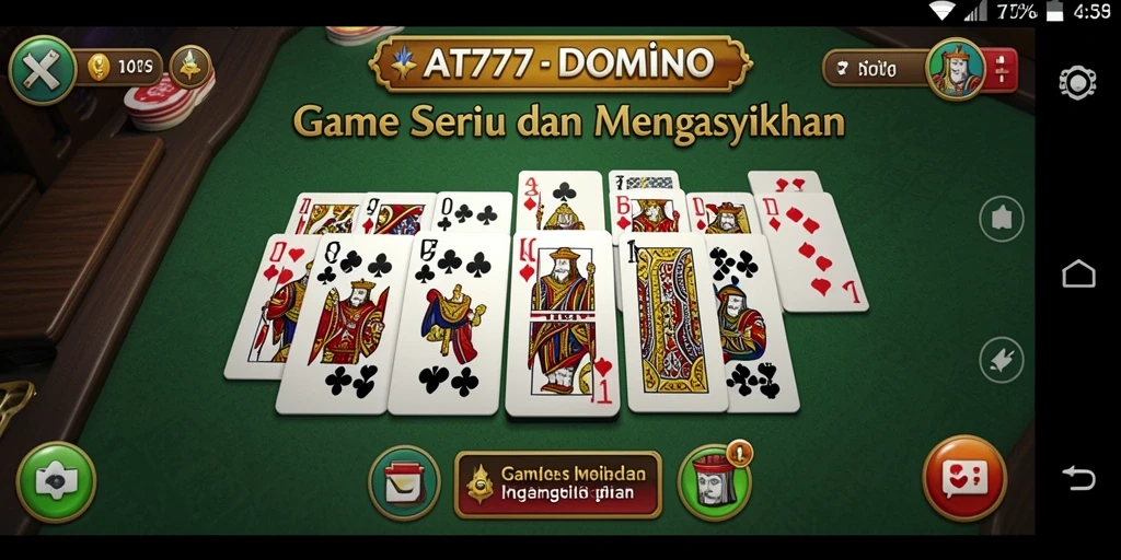 Screenshot gameplay AT777 yang menunjukkan keseruan bermain Domino.