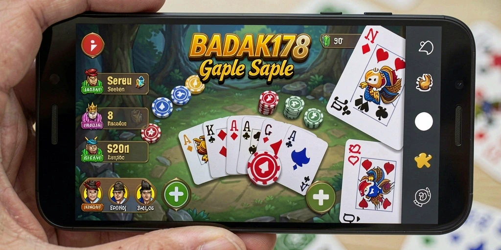 Tampilan seru gameplay Gaple di BADAK178 yang menggugah semangat.