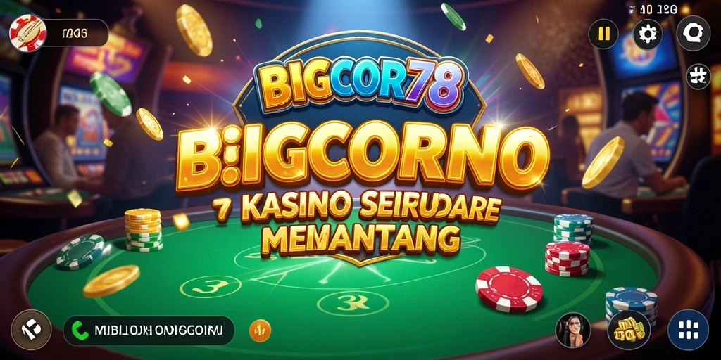 Tampilan gameplay menarik dalam aplikasi BIGCOR78 yang menampilkan slot dan permainan meja.