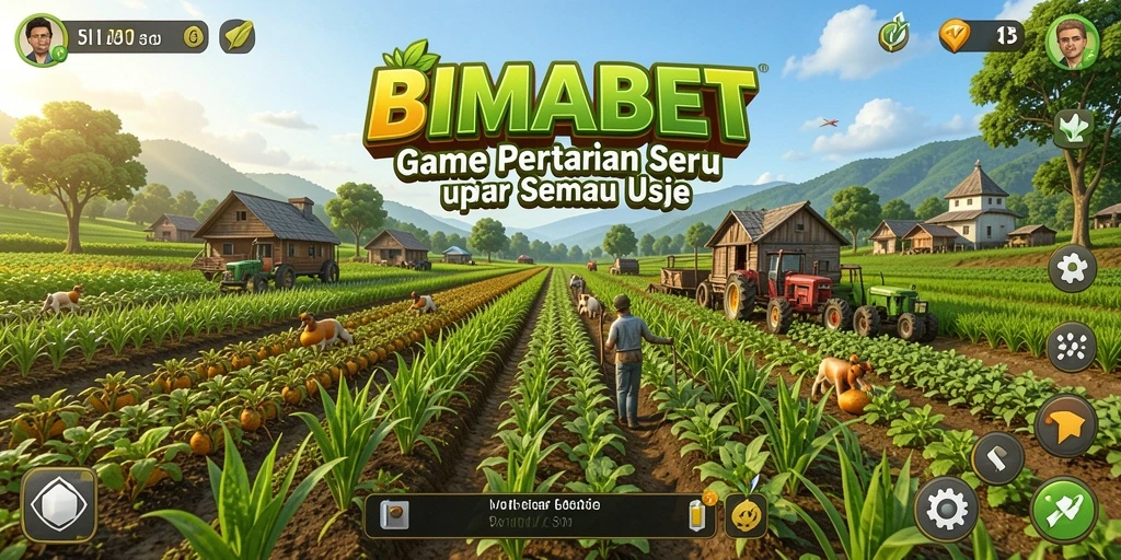 Tampilan gameplay BIMABET yang menarik dan interaktif di ladang.