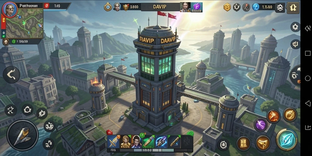 Tampilan gameplay menarik dari game Tower Defense DANAVIP.