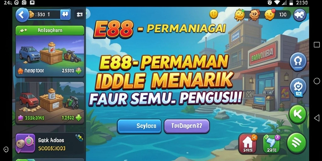 Tampilan gameplay E88 yang menarik dan penuh warna.