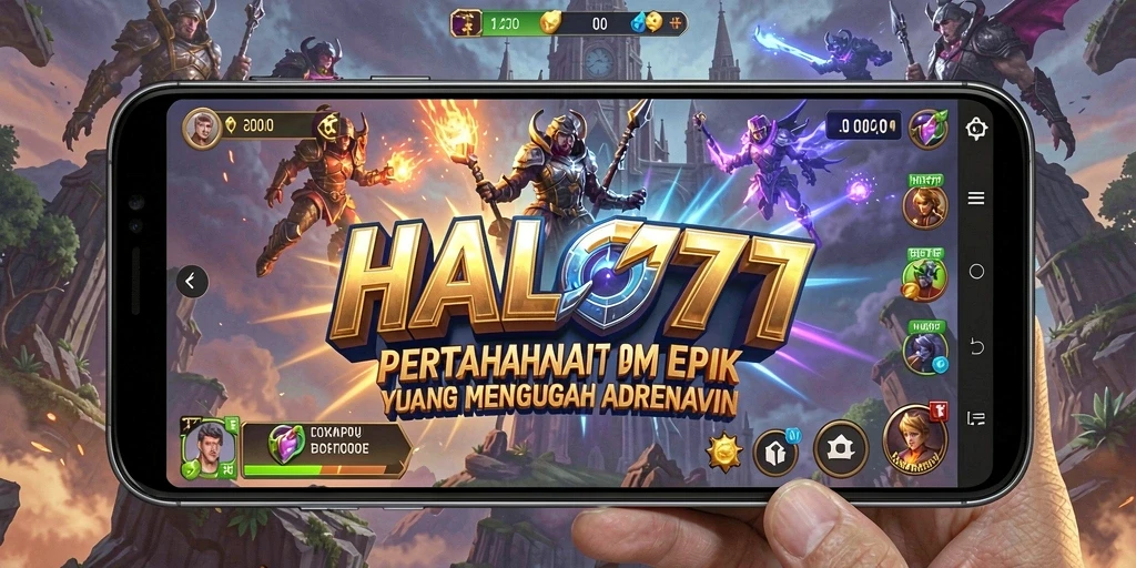 Tangkapan layar HALO777 yang menampilkan aksi menara pertahanan di lapangan pertempuran.