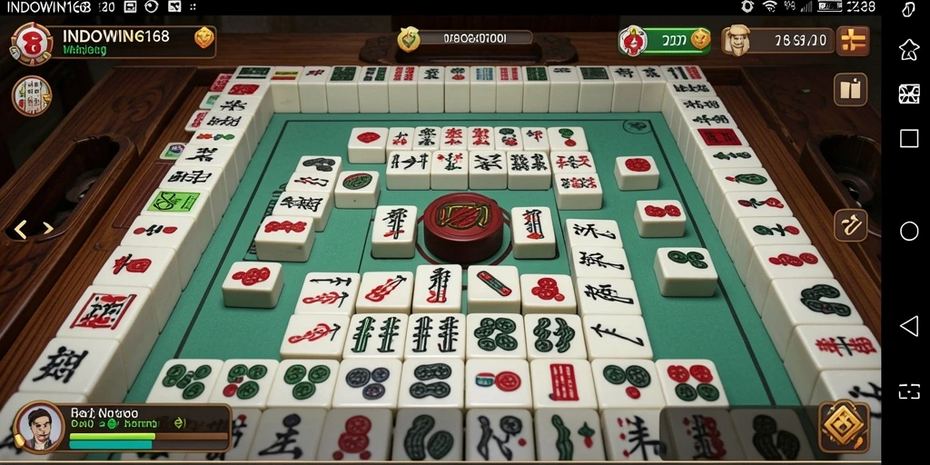Screenshot INDOWIN168 menampilkan daya tarik visual dari gameplay Mahjong yang menarik.