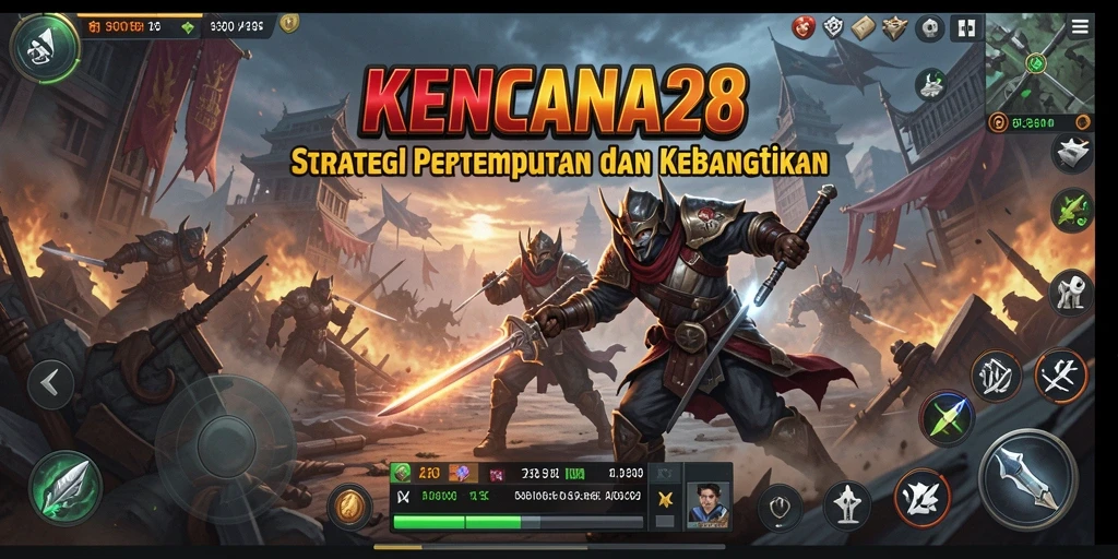 Screenshot gameplay menampilkan strategi pertempuran dalam KENCANA28.