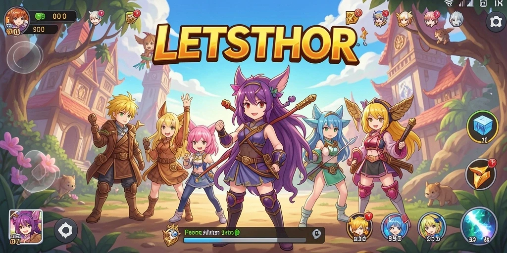Gameplay menarik LETSTHOR dengan karakter Anime yang memukau.