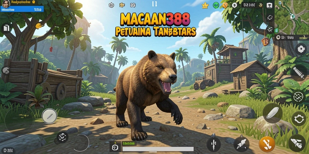 Screenshot gameplay MACAN388 yang menunjukkan petualangan dalam dunia terbuka.