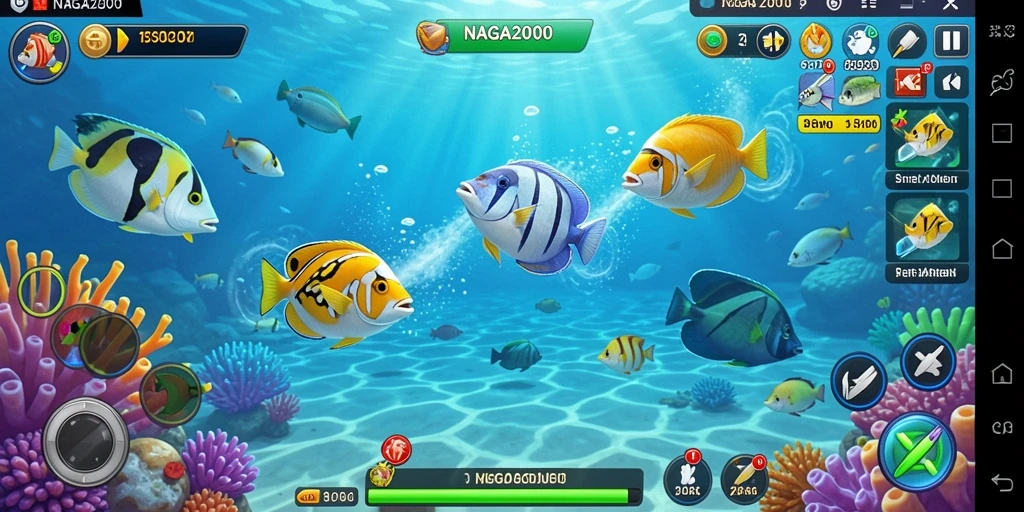 Tampilan gameplay NAGA2000 dengan aksi Tembak Ikan yang seru.