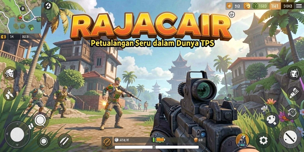 Tampilan gameplay seru RAJACAIR dalam aksi TPS.