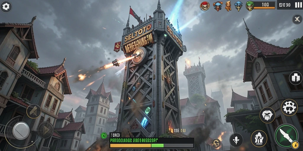 Tangkapan layar gameplay Tower Defense yang menegangkan di SELTOTO.