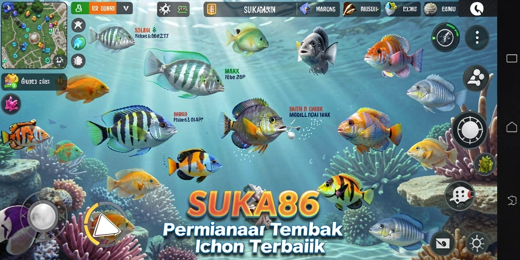 Tampilan gameplay menarik dalam SUKA86 yang penuh aksi Tembak Ikan.