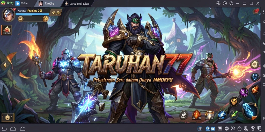 Tangkapan layar gameplay TARUHAN77 yang menunjukkan aksi seru dalam petualangan MMORPG.