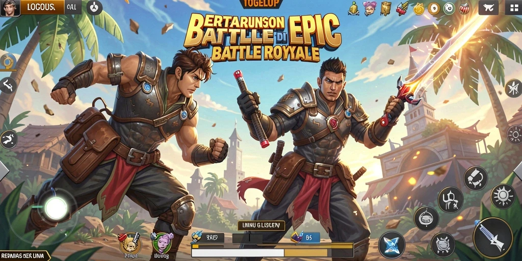 Screenshot gameplay TOGELUP menampilkan pertempuran intens antar pemain.