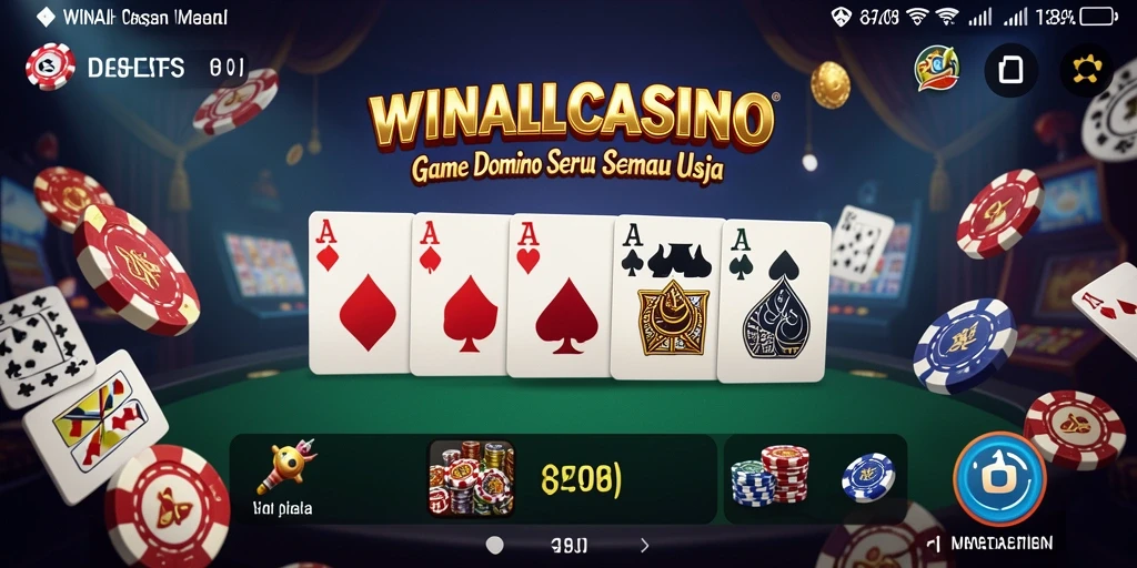 Tampilan menarik dari gameplay Domino di WINALLCASINO.