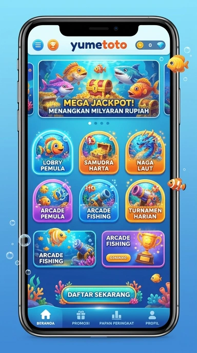 Halaman utama yumetoto dengan berbagai aplikasi yang siap diunduh.