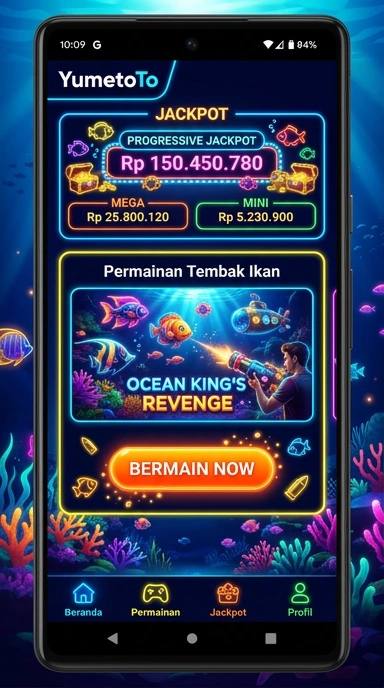 Tampilan antarmuka pengguna dari aplikasi yumetoto yang menarik.